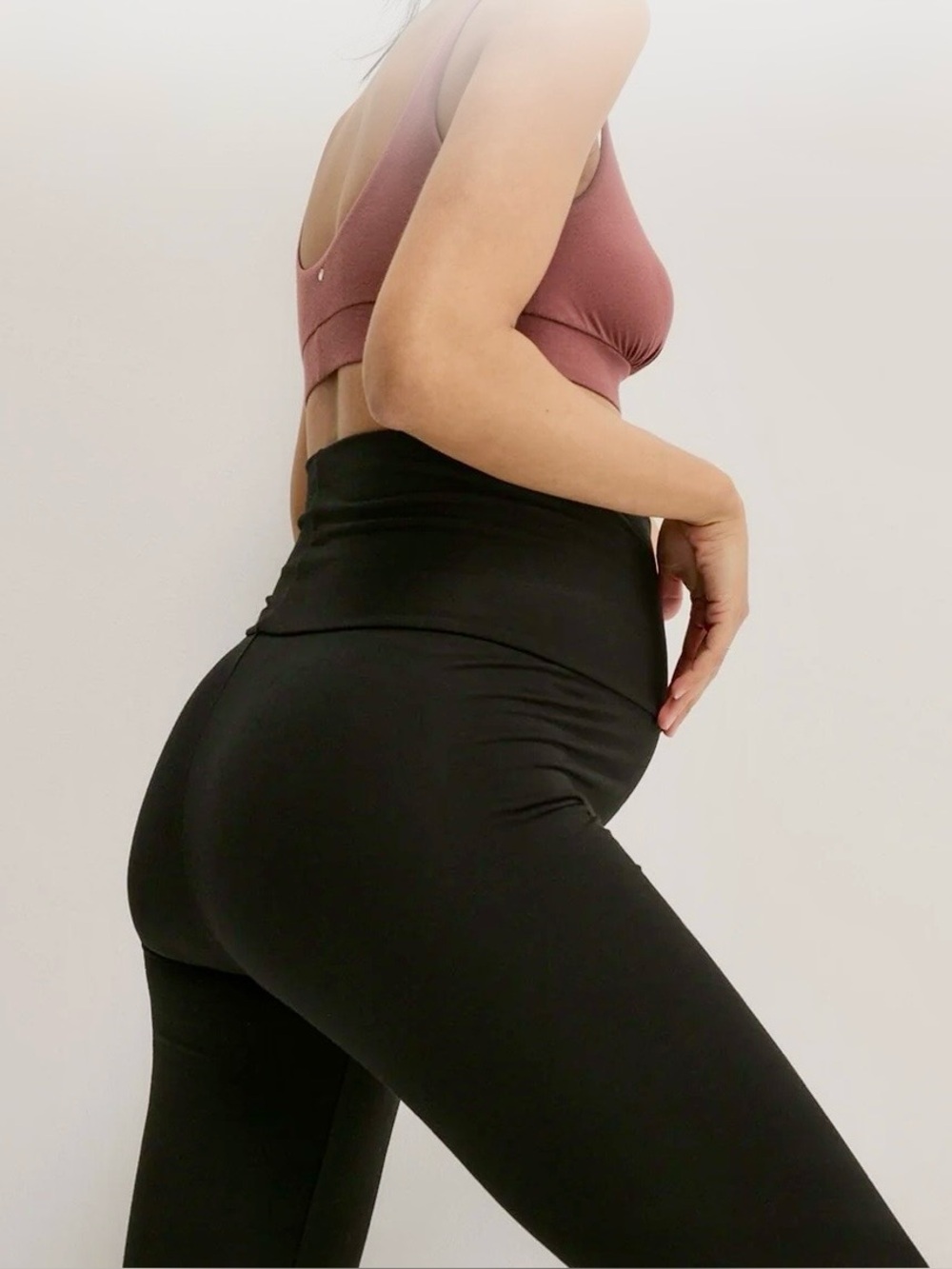 NWOT Hatch “Before, During, After” Maternity Leggings Black High Waist Size XL